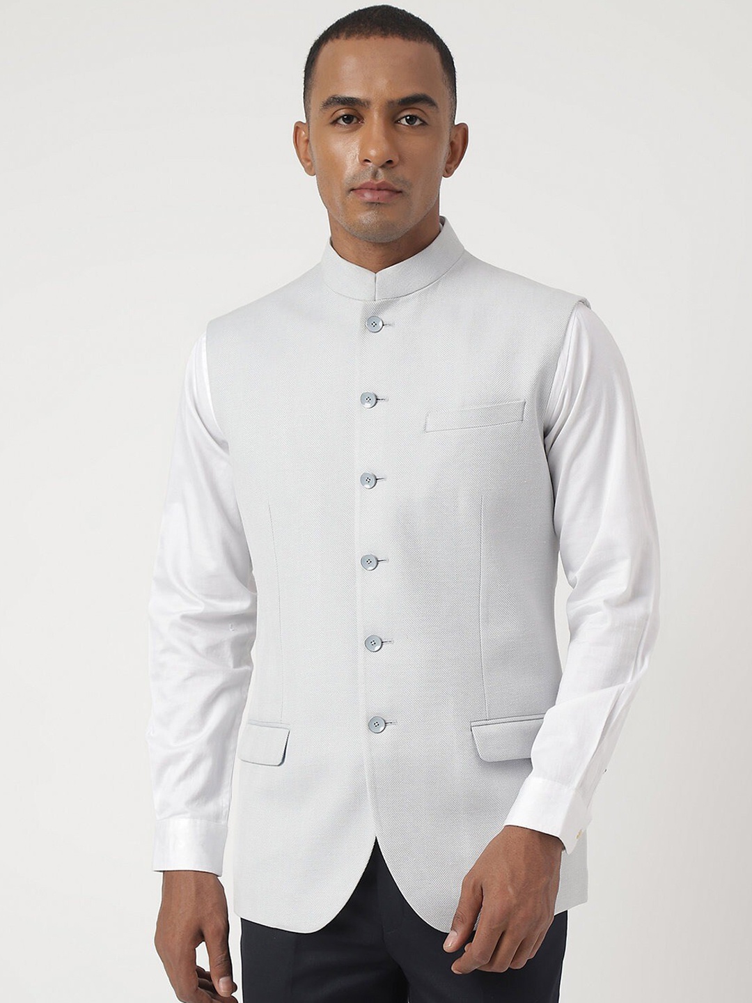 

Marks & Spencer Tailored Fit Nehru Jacket, Blue