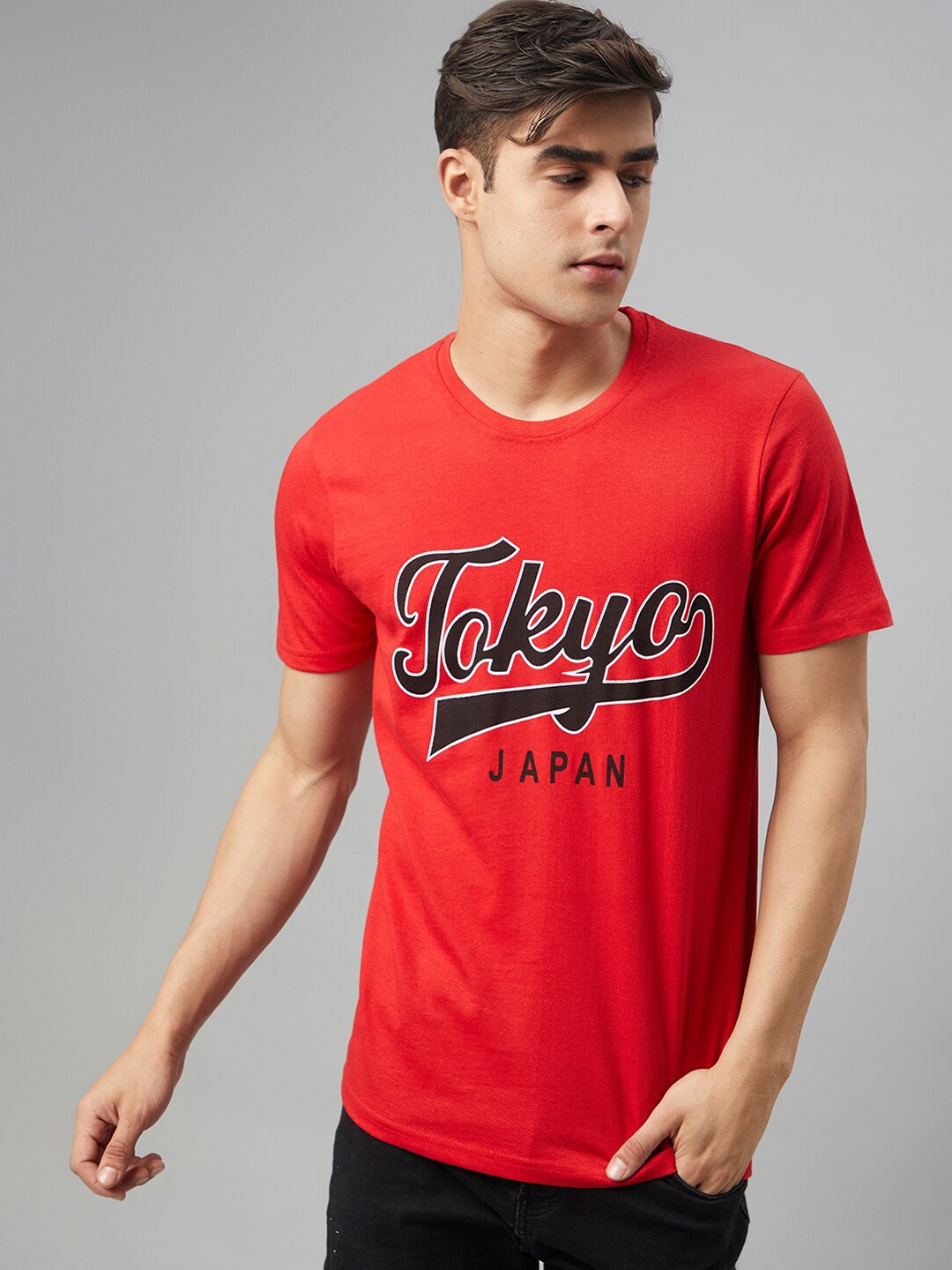 

FTX Typography Printed Round Neck T-shirt, Red