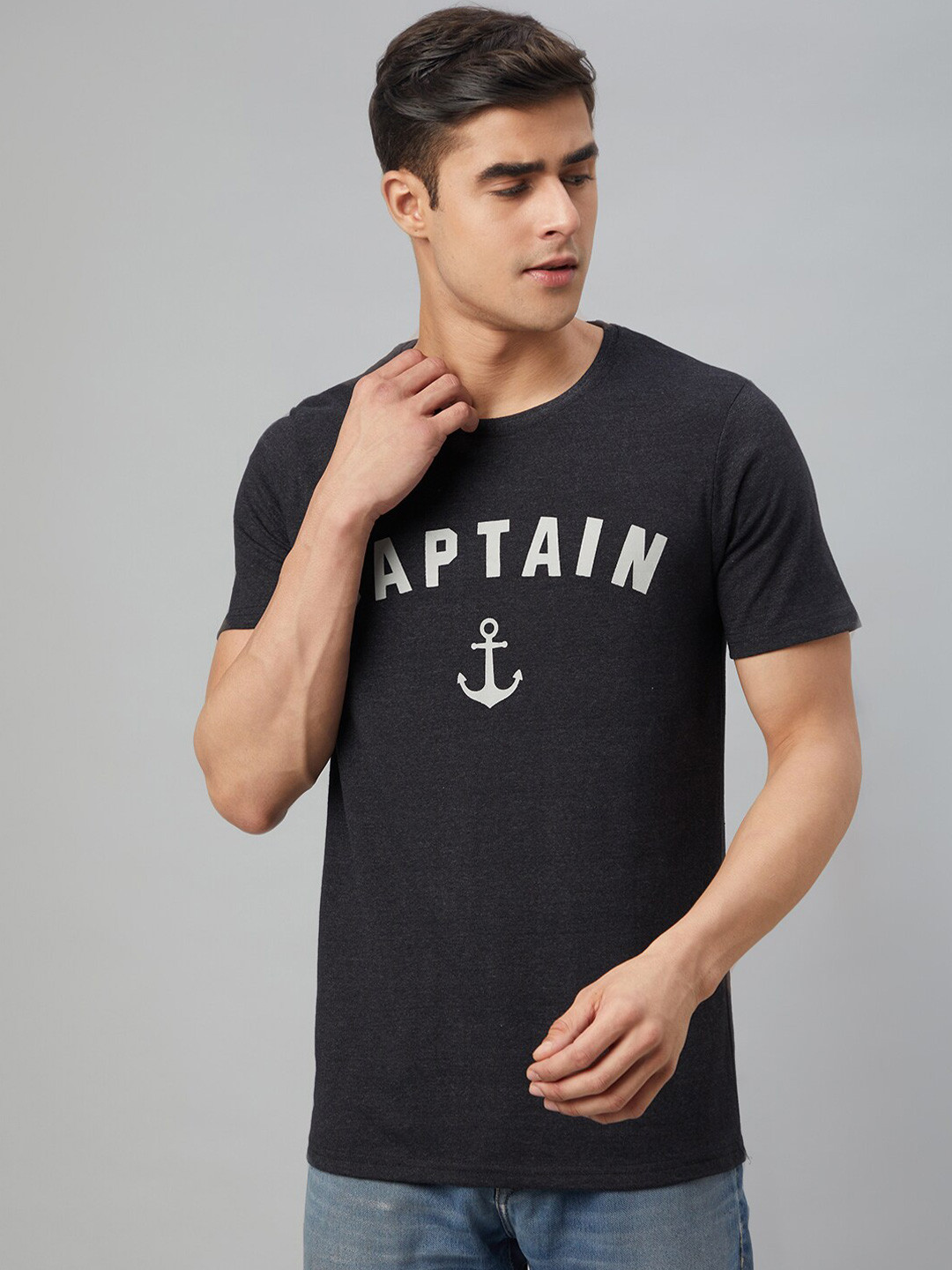

FTX Typography Printed Round Neck T-shirt, Black