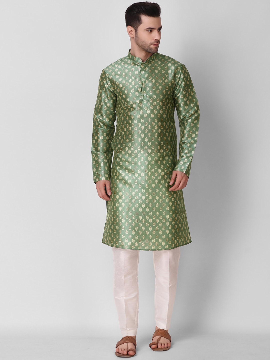 

Koshin Ethnic Motifs Printed Kurta, Green