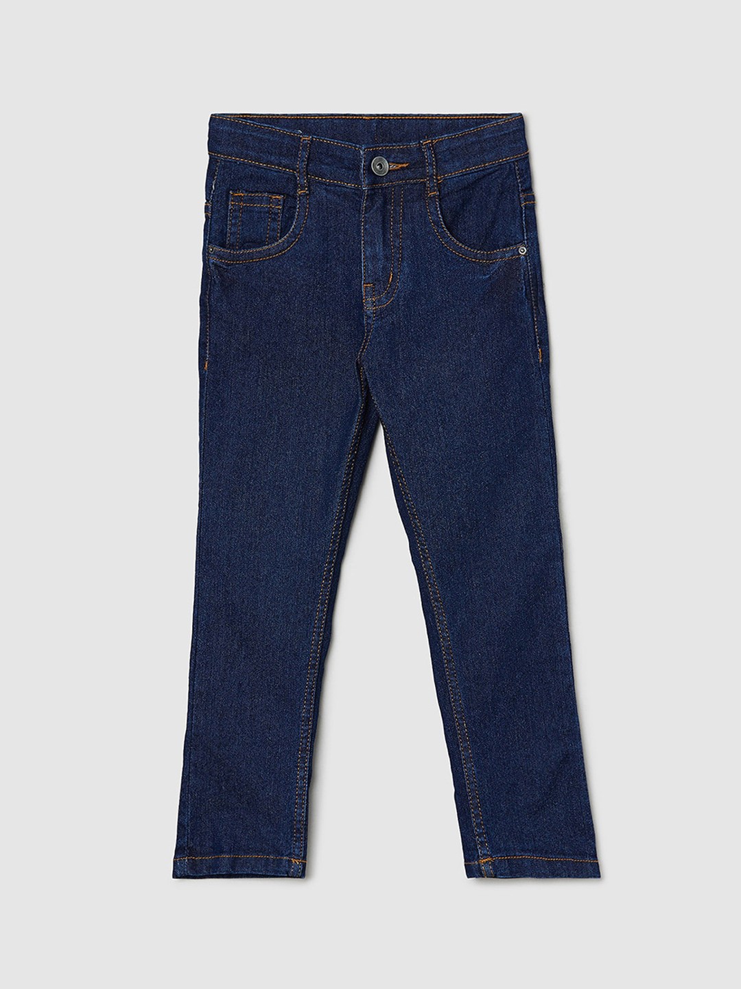 

max Boys Mid-Rise Regular Fit Cotton Jeans, Blue
