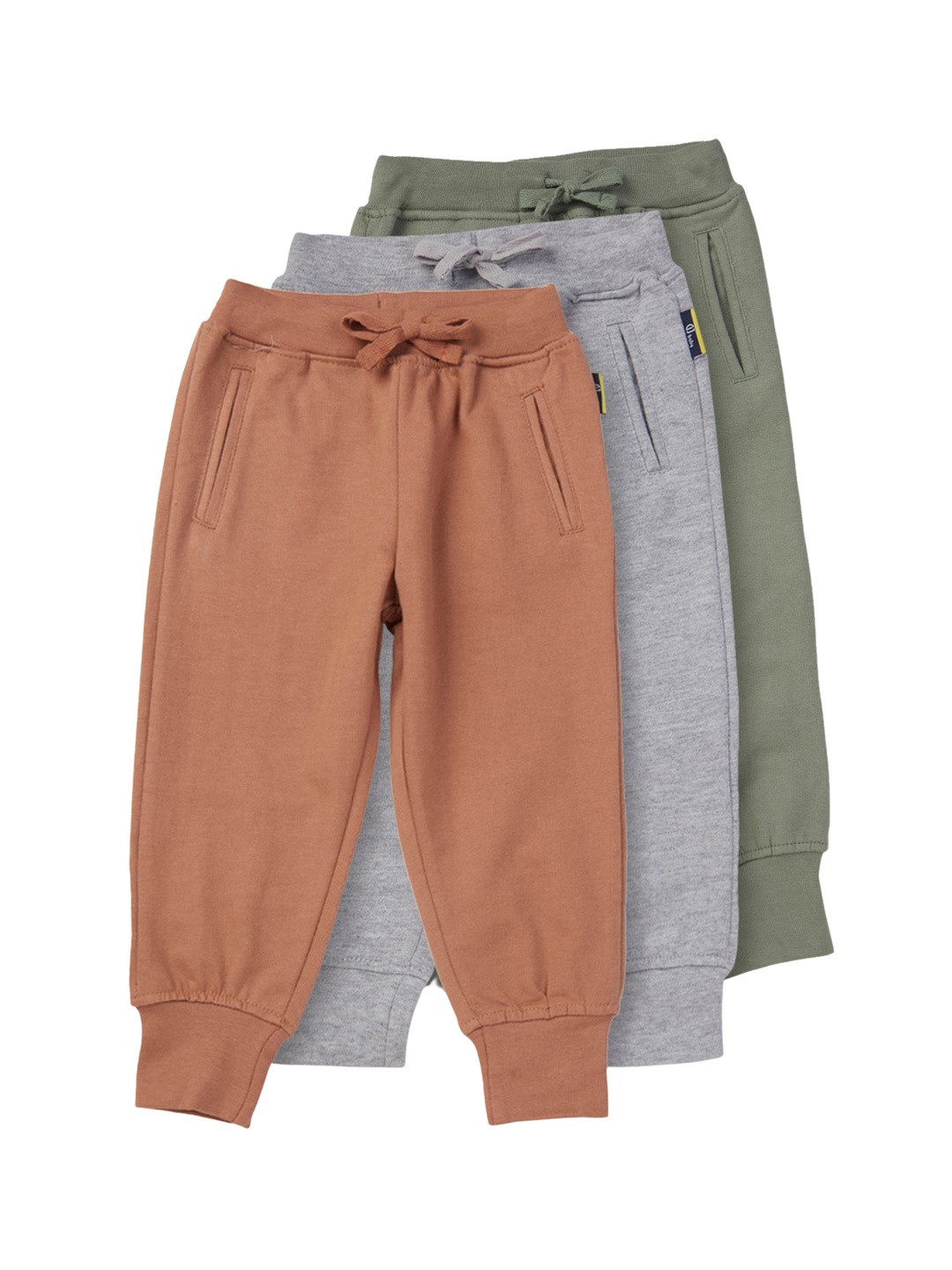 

GJ baby Boys Pack Of 3 Cotton Joggers, Grey