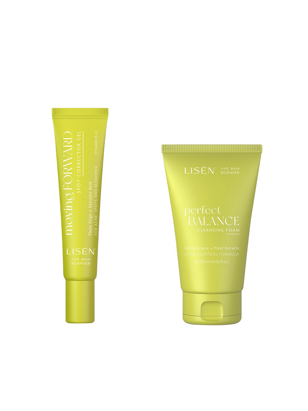 

LISEN Spot Corrector Gel & Cleansing Foam with Salicylic Acid for Acne Skin Care, Fluorescent green