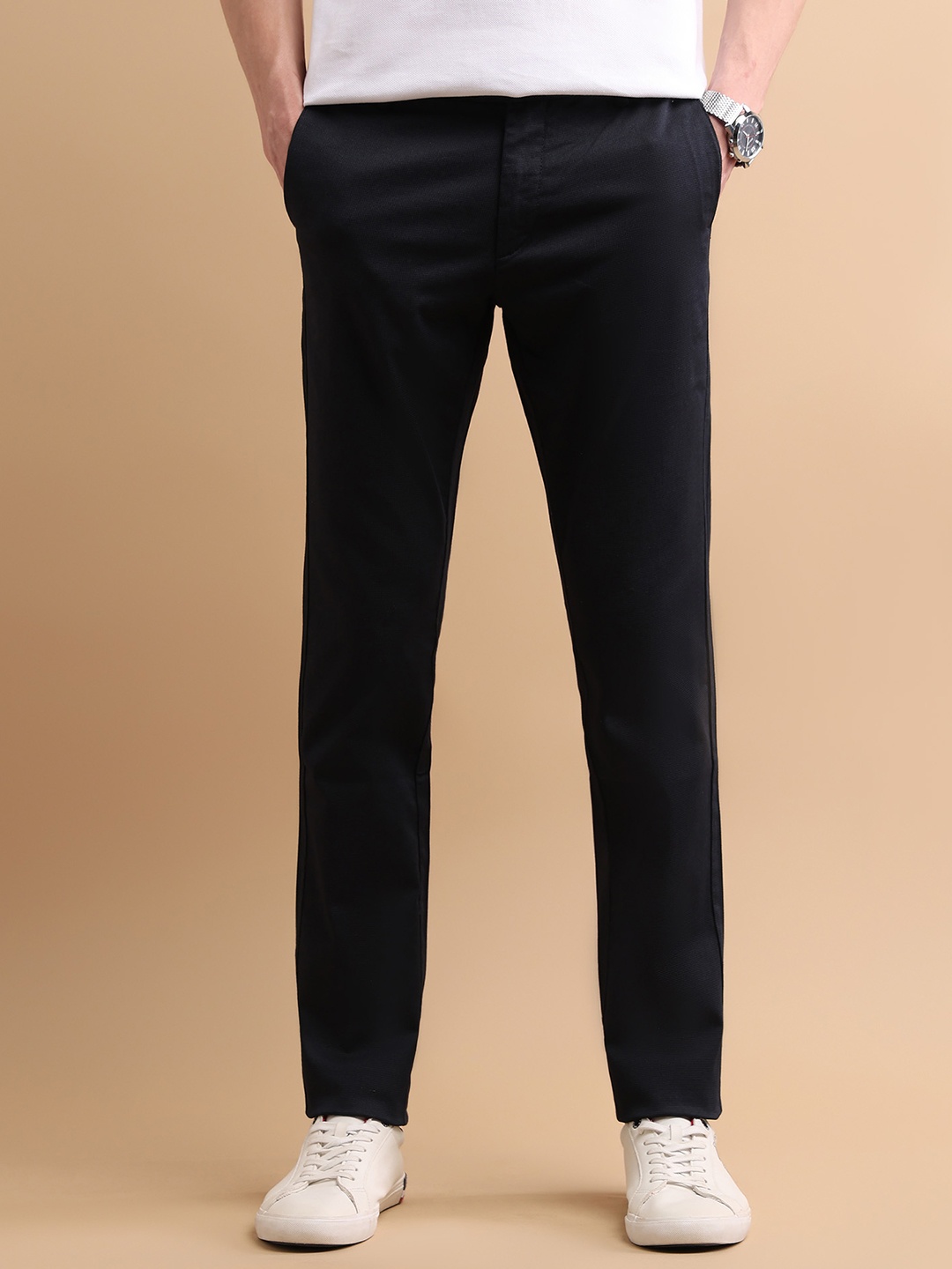 

U.S. Polo Assn. Men Mid Rise Cotton Trousers, Grey