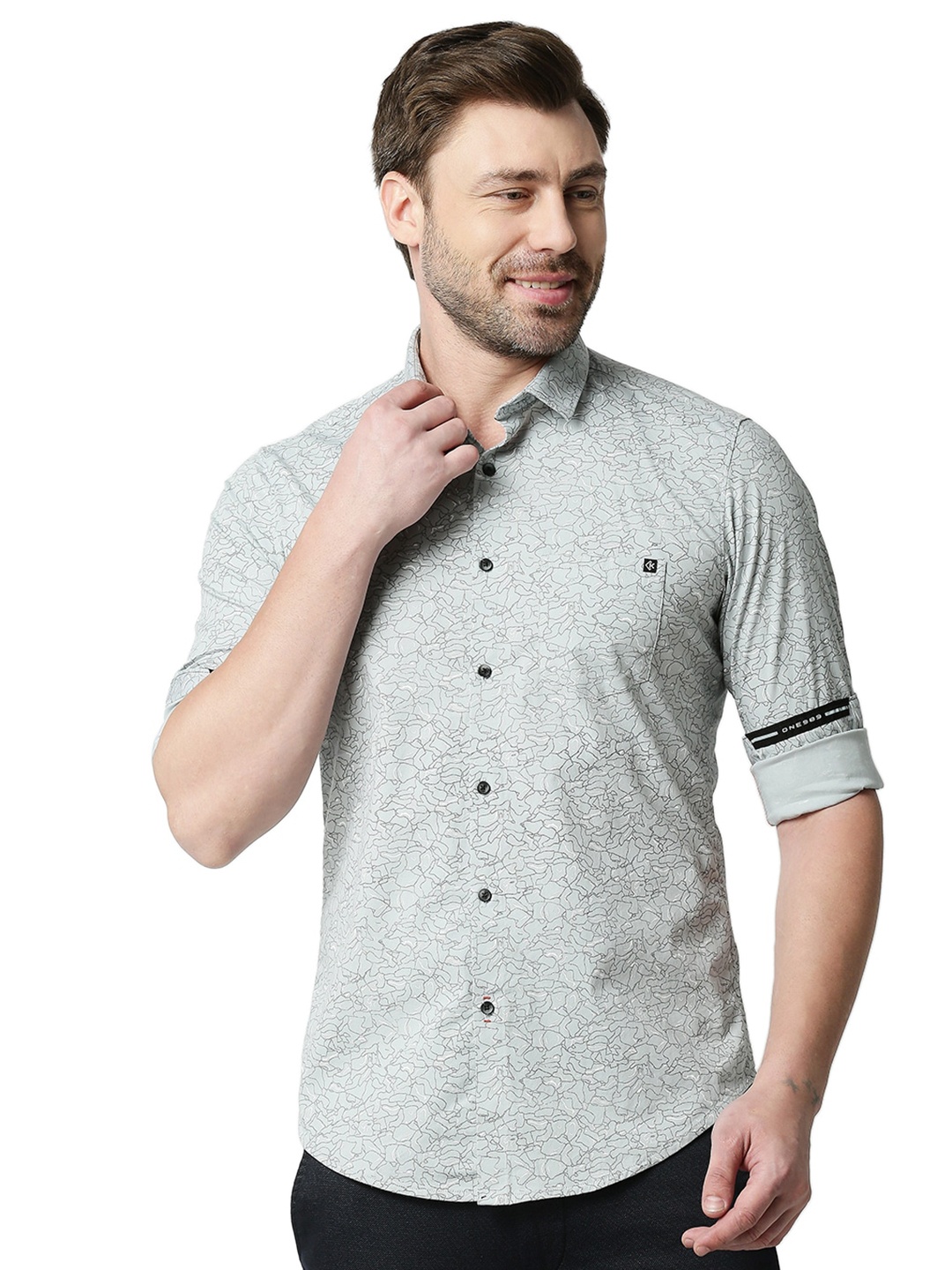 

Killer Abstract Printed Casual Shirt, Grey