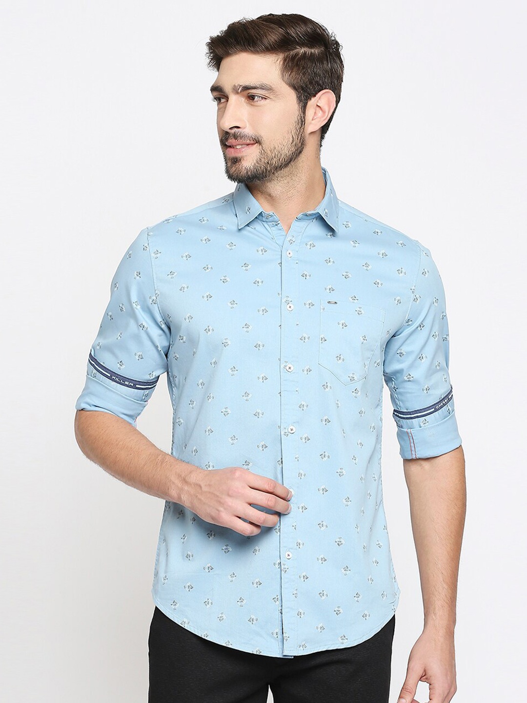 

Killer Men Slim Fit Printed Casual Shirt, Blue