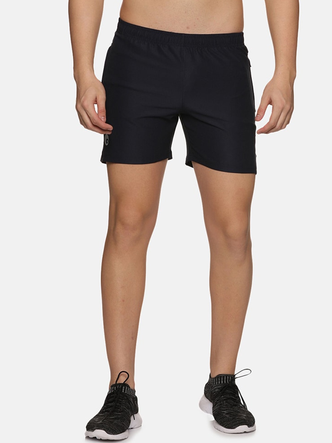 

Omtex Men Mid-Rise Sports Shorts, Navy blue
