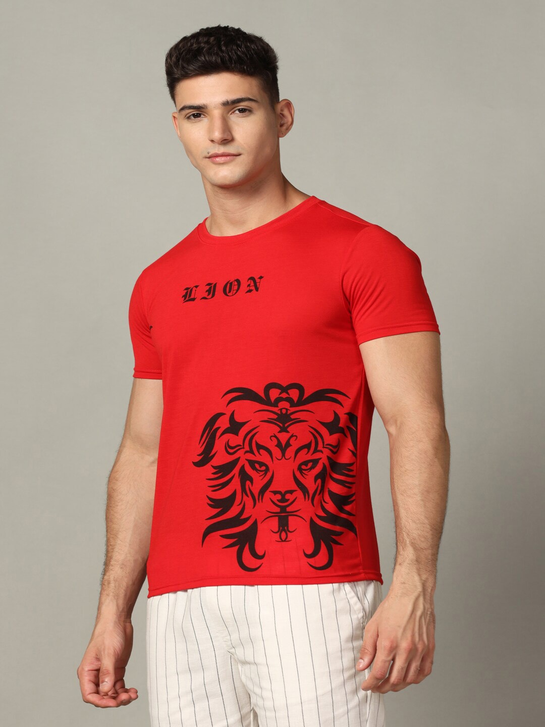 

INKKR Graphic Printed T-shirt, Red