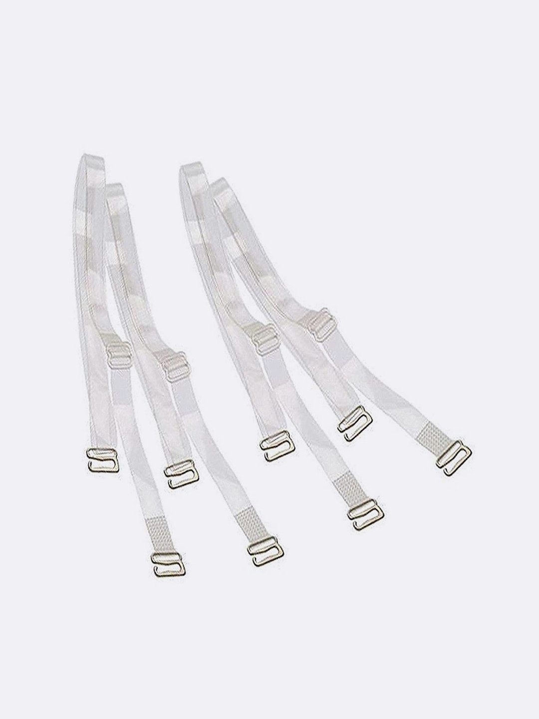 

Bralux Set Of 2 Bra Straps With 3 Bra Extenders & 3 Racer Back Clips, Transparent