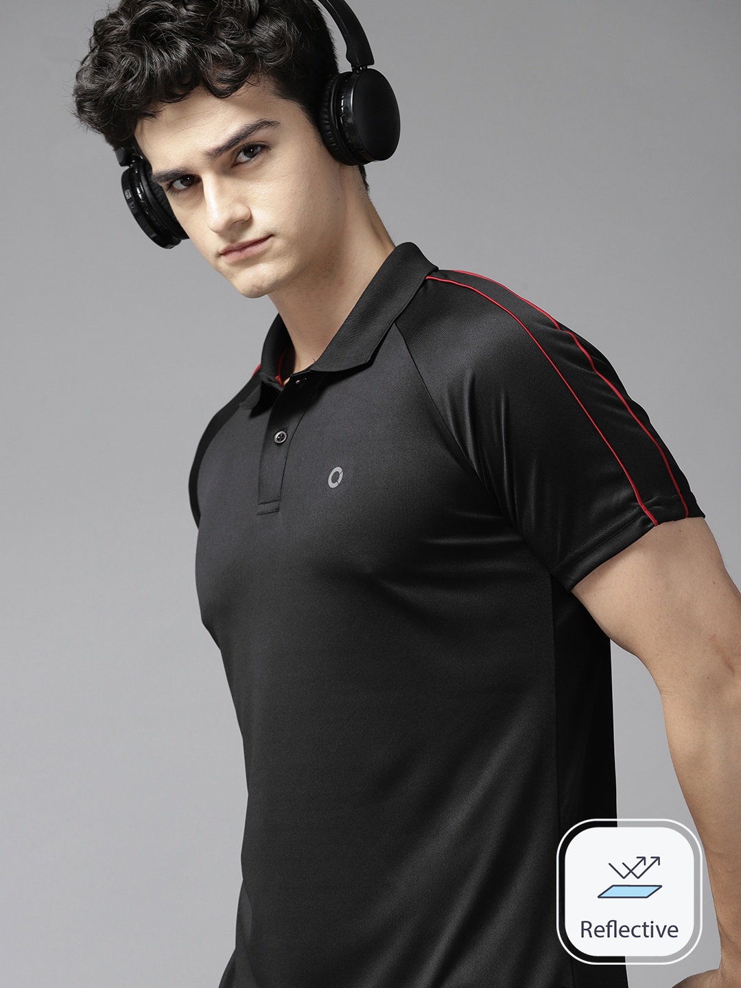 

Prowl Speed Dry Raglan Sleeves Polo Collar Sports T-shirt, Black