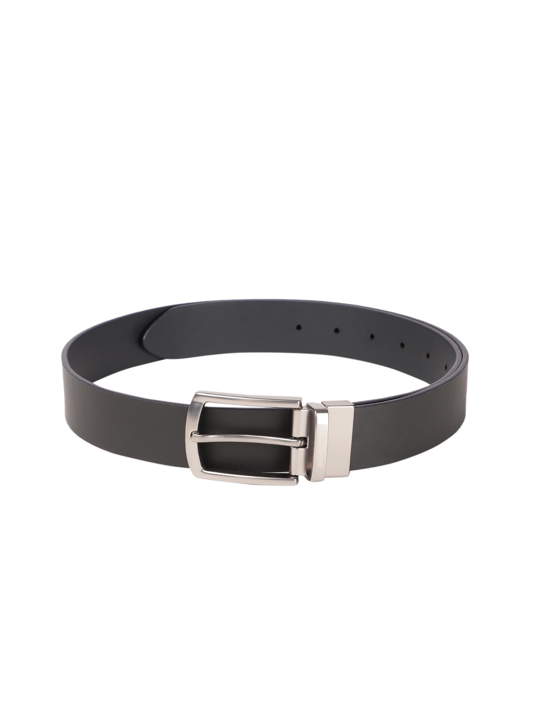 

United Colors of Benetton Men Leather Reversible Belt, Black