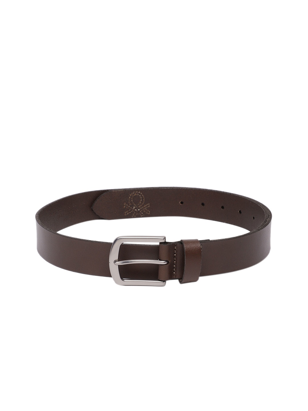 

United Colors of Benetton Men Solid Leather Belt, Brown