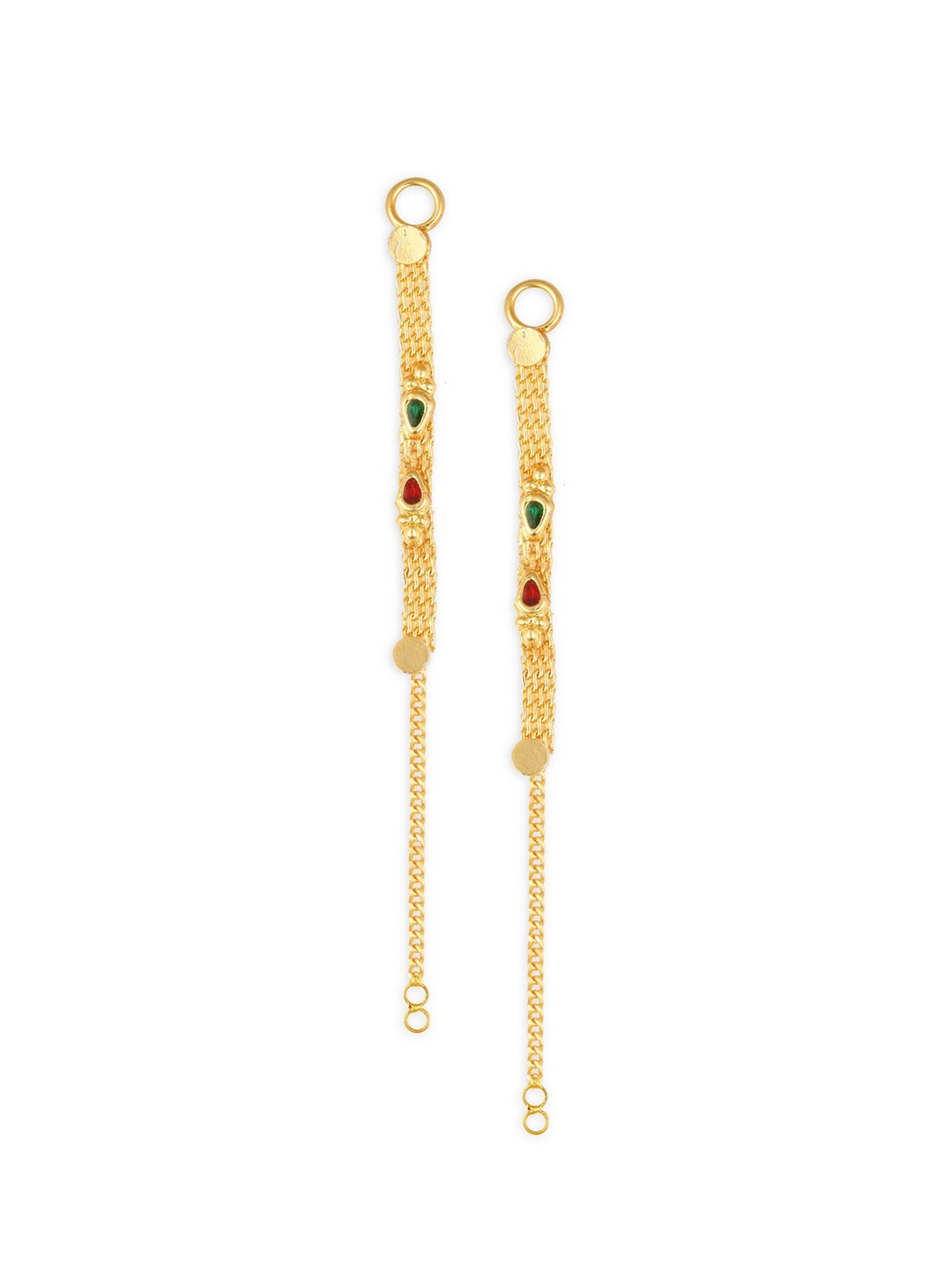 Vighnaharta Gold-Plated Classic Ear Cuff Earrings