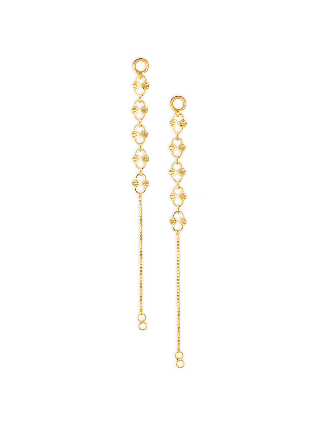 Vighnaharta Gold-Plated Classic Ear Cuff Earrings