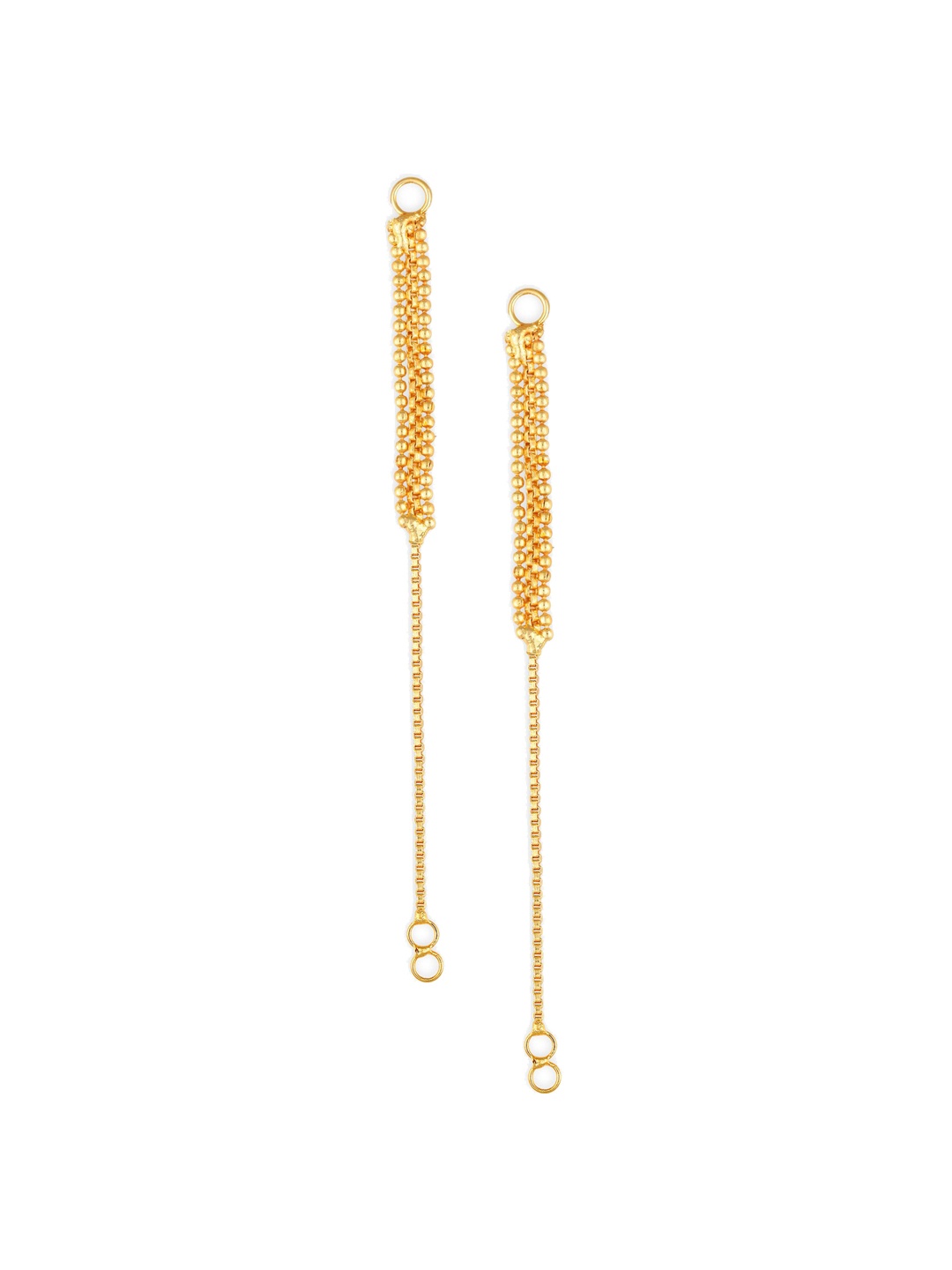 

Vighnaharta Gold-Plated Classic Ear Cuff Chain Earrings
