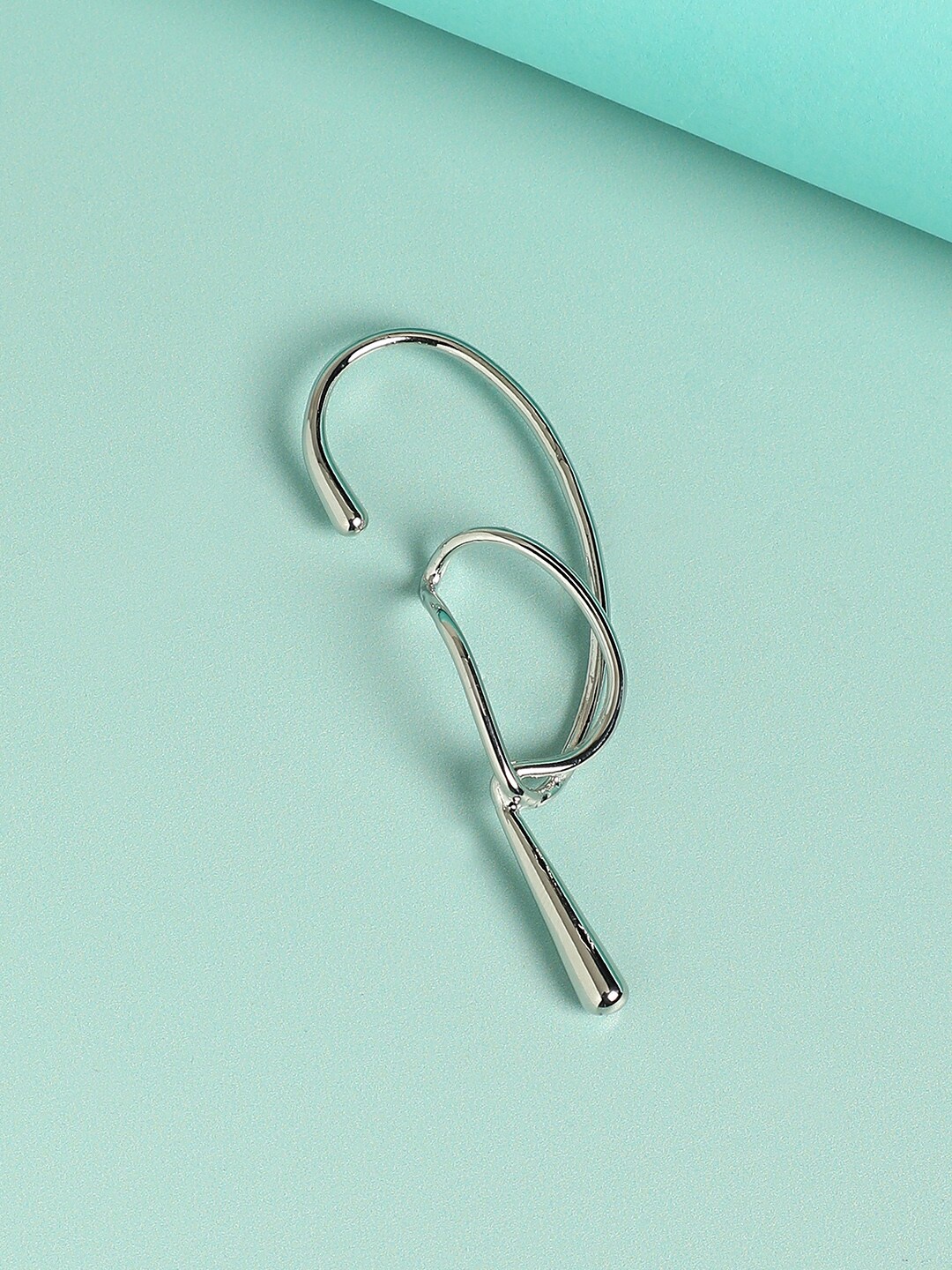 

SOHI Silver-Plated Contemporary Ear Cuff