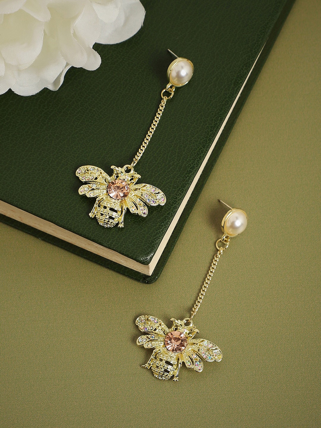 

SOHI Gold-Plated Animal Shaped Drop Earrings