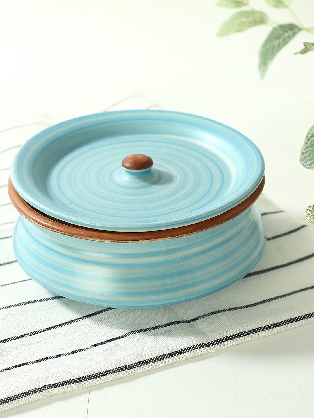 

Wonderchef Teramo Blue & Brown Handi With Lid - 850 ml