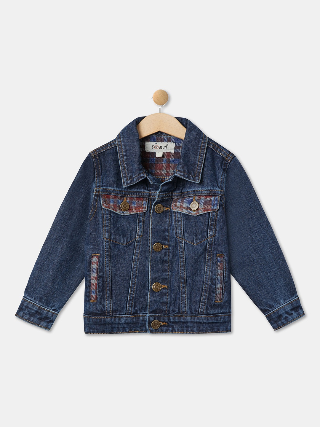 

R&B Boys Floral Denim Jacket, Blue