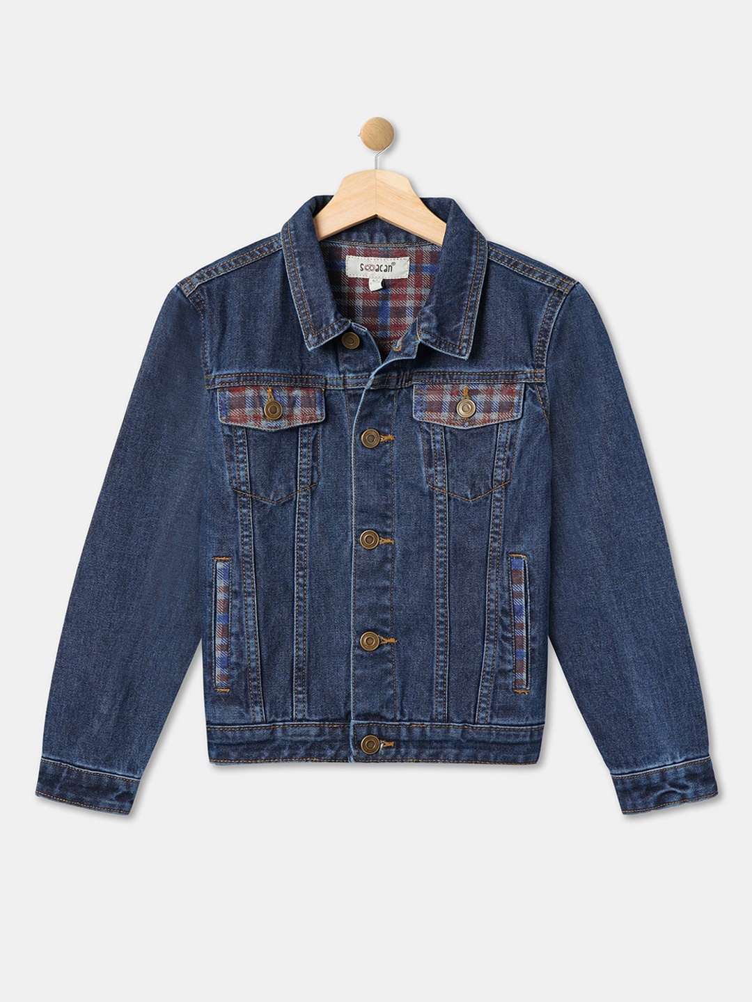

R&B Boys Washed Denim Jacket, Blue