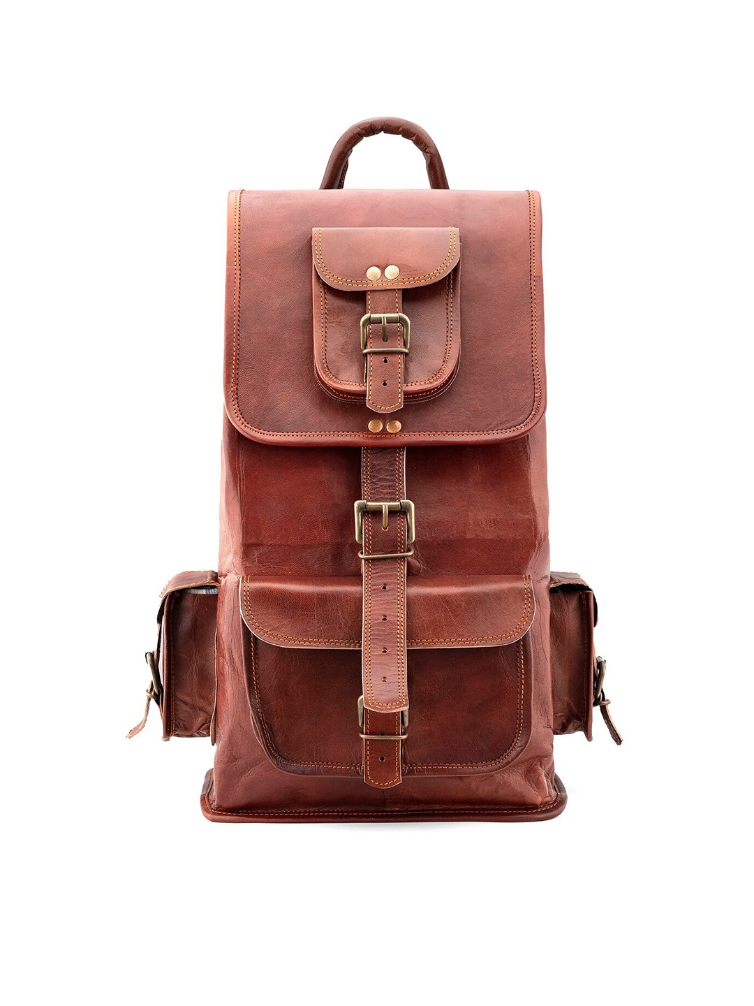 

Goatter Genuine Leather Backpack, Brown