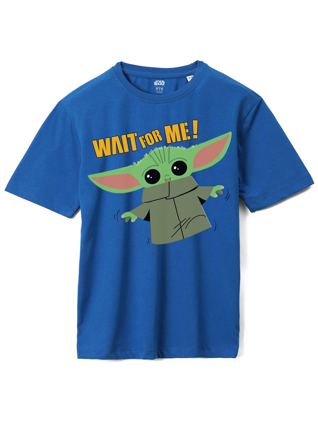 

Wear Your Mind Boys Yoda Printed Pure Cotton Oversized T-shirt, Blue