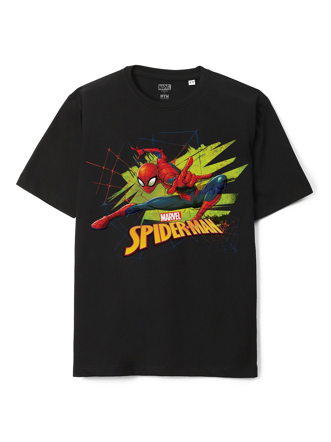 

Wear Your Mind Boys Superman Graphic Printed Oversized T-shirt, Black