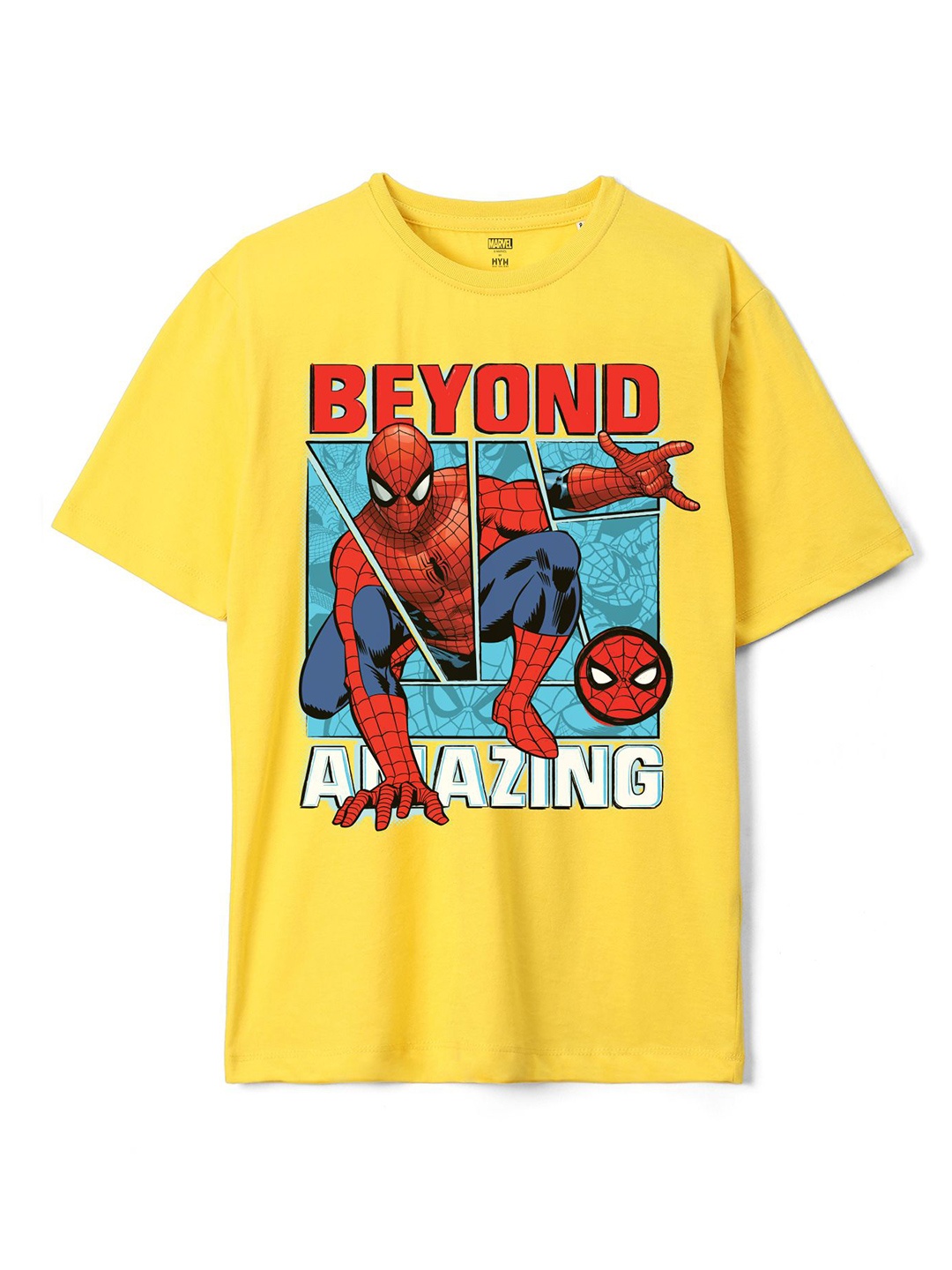 

Wear Your Mind Boys Superman Printed Loose Cotton T-shirt, Yellow