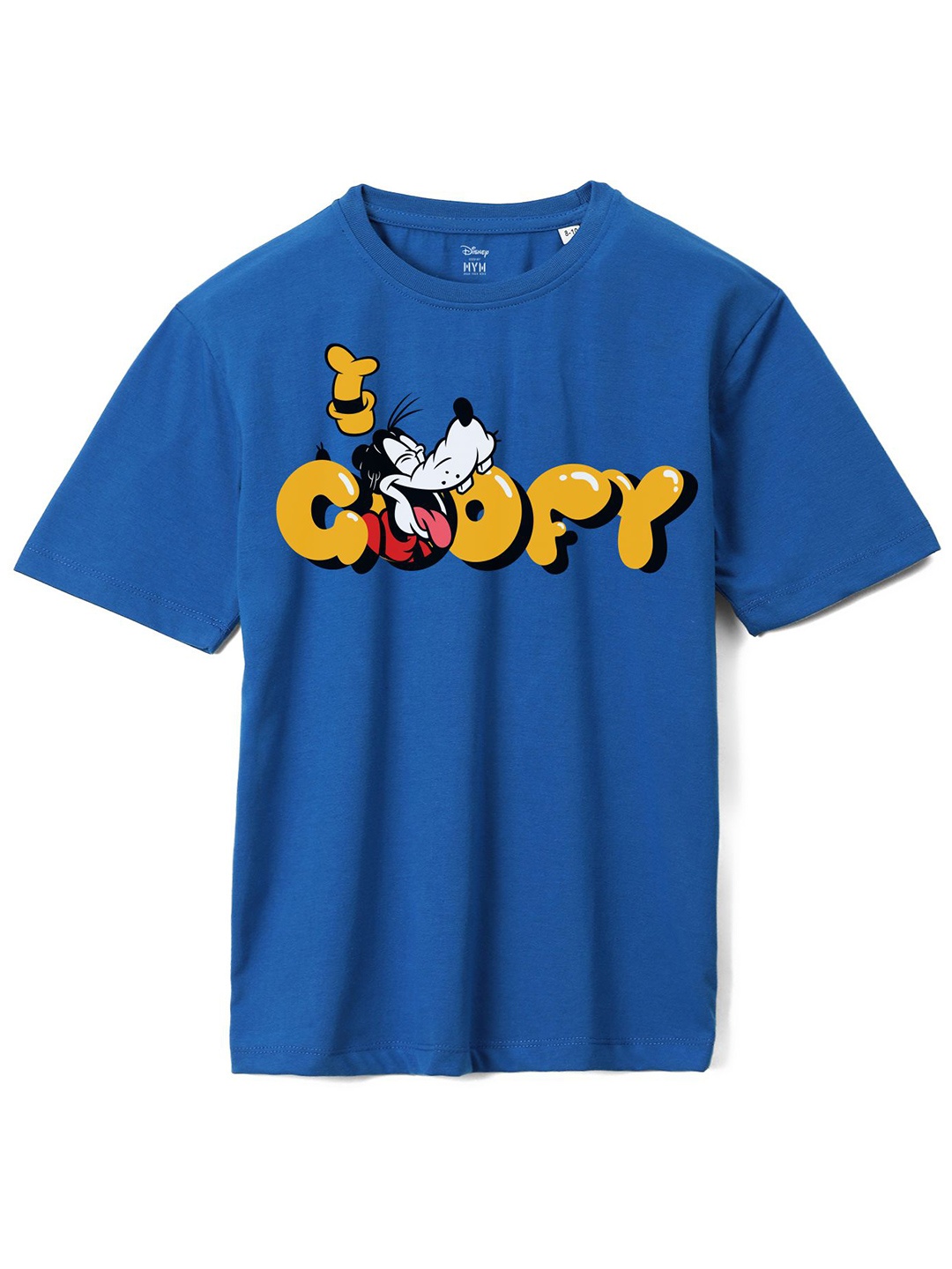 

Wear Your Mind Boys Goofy Printed Loose Cotton T-shirt, Blue