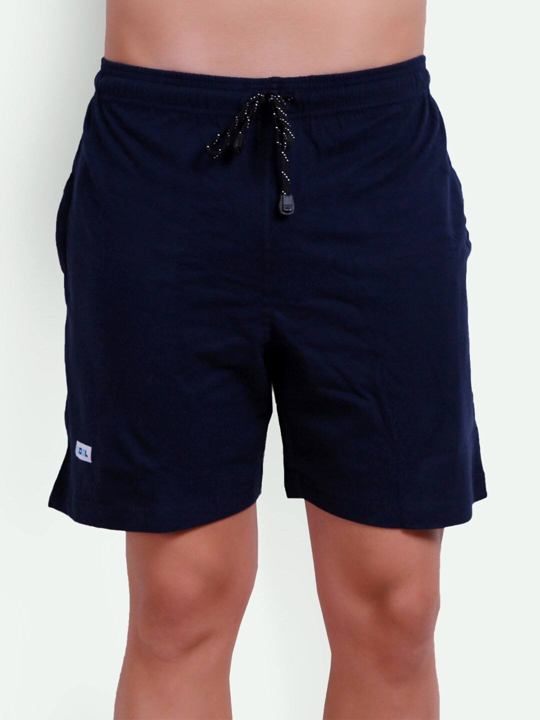

T.T. Men Mid Rise Drawstring Lounge Shorts, Navy blue