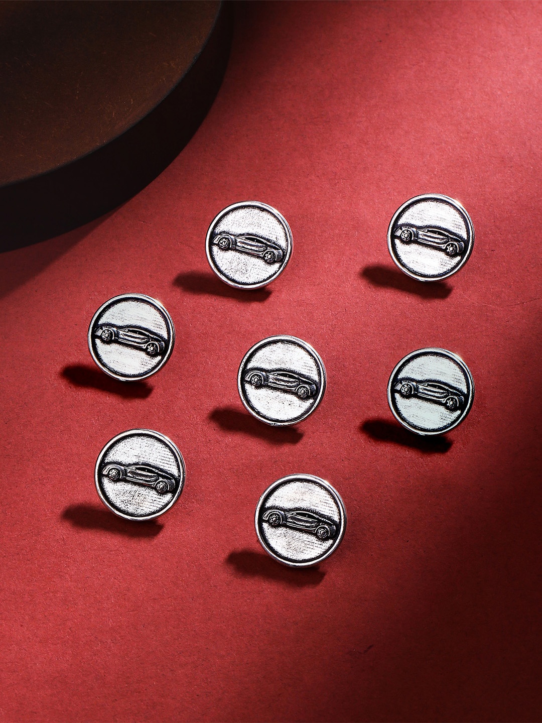 

COSA NOSTRAA Men Set of 7 Car Power Buttons, Metallic