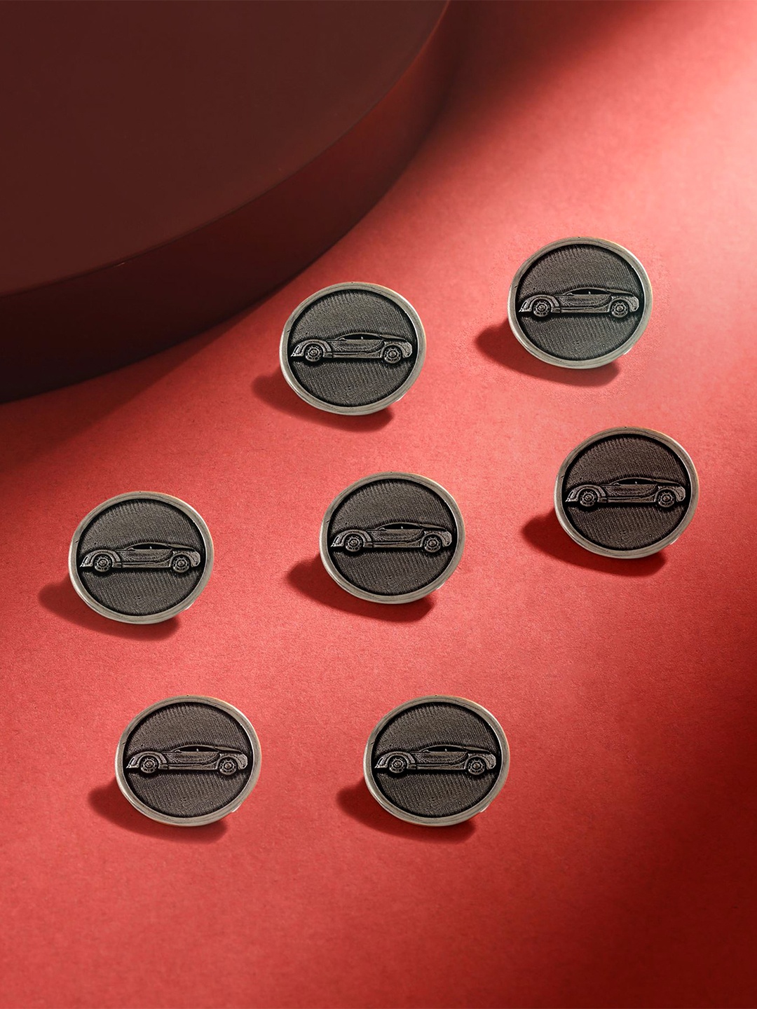 

COSA NOSTRAA Men Set of 7 Car Power Buttons, Metallic