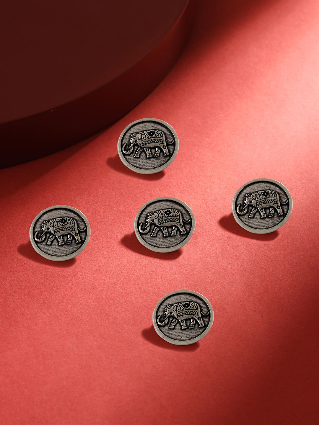 

COSA NOSTRAA Men Set Of 5 Gold Biscuit Buttons, Metallic