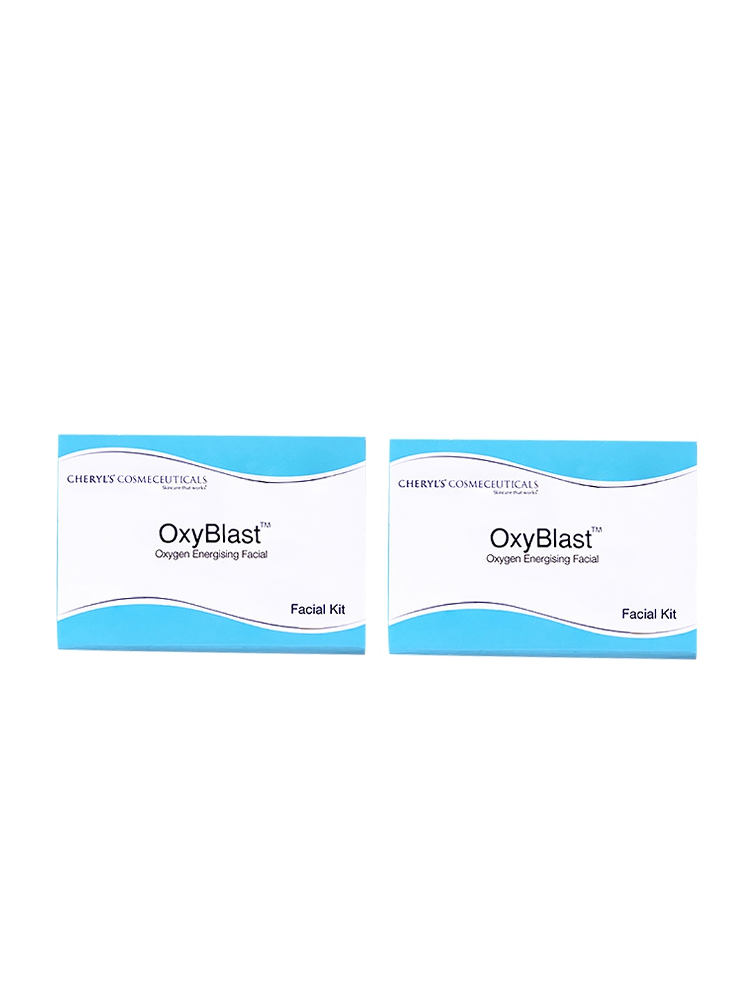 

Cheryls Cosmeceuticals Set of 2 Oxyblast Facial Kit With 7 Step Sachets for Radiant Skin, White