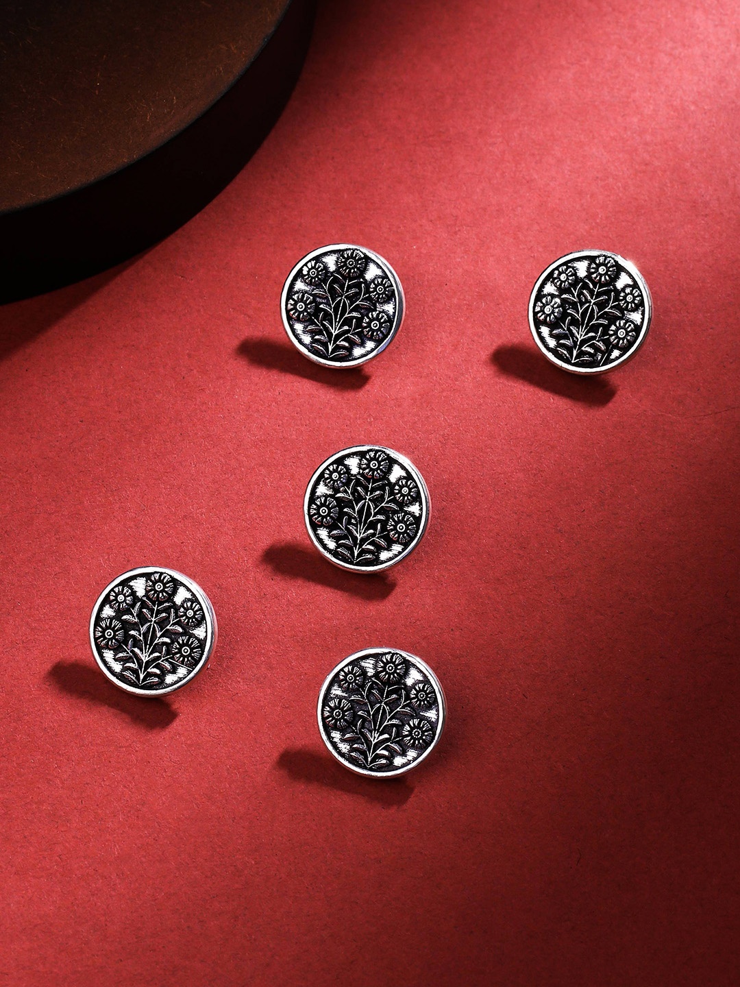

COSA NOSTRAA Set of 5 Eternal Garden Suit/Sherwani Buttons, Metallic