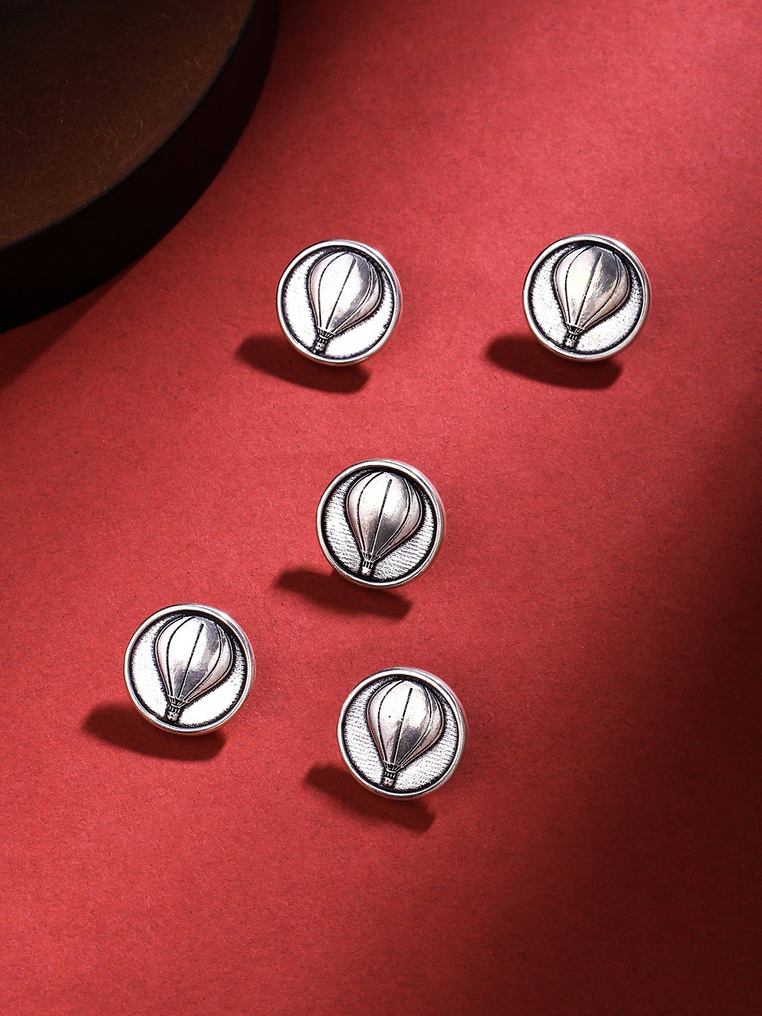 

COSA NOSTRAA Set of 5 Air Balloon Buttons, Metallic