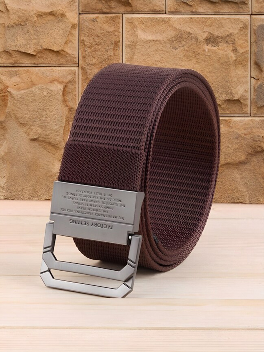 

Kastner Men Textured Canvas Belt, Brown