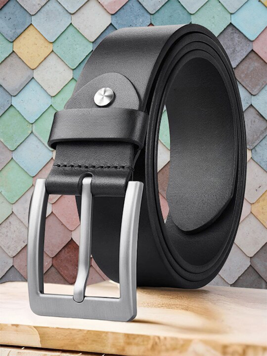 

Kastner Men Wide Leather Formal Belt, Black