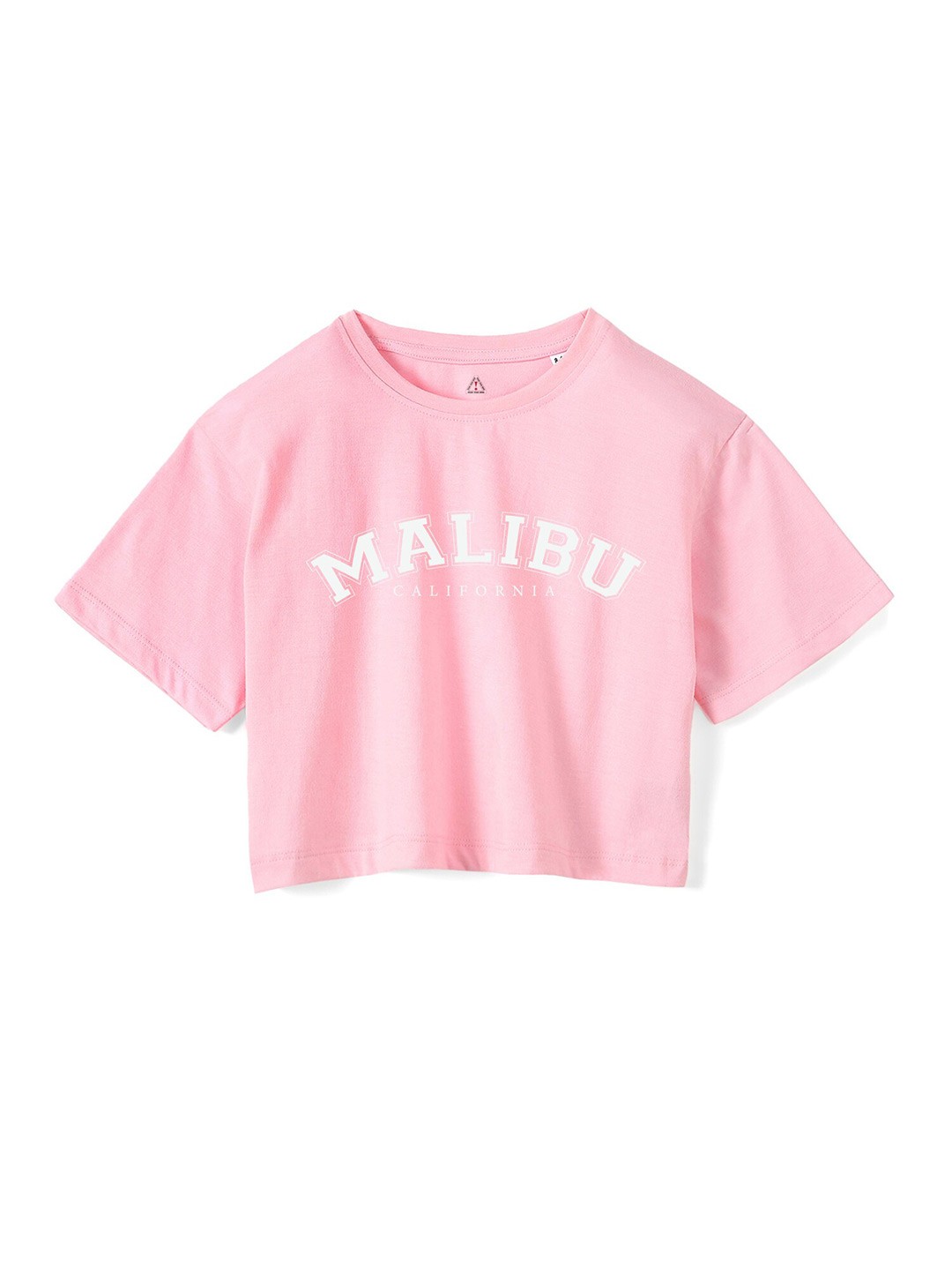 

Wear Your Mind Girls Typography Printed Pure Cotton Boxy Fit T-shirt, Pink