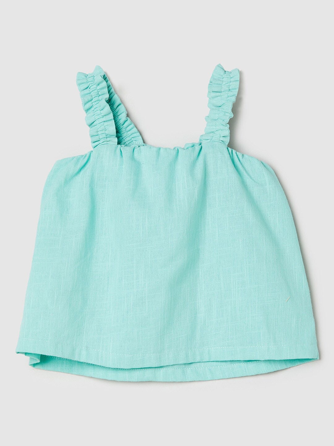 

max Girls Sleeveless Cotton A-Line Top, Blue