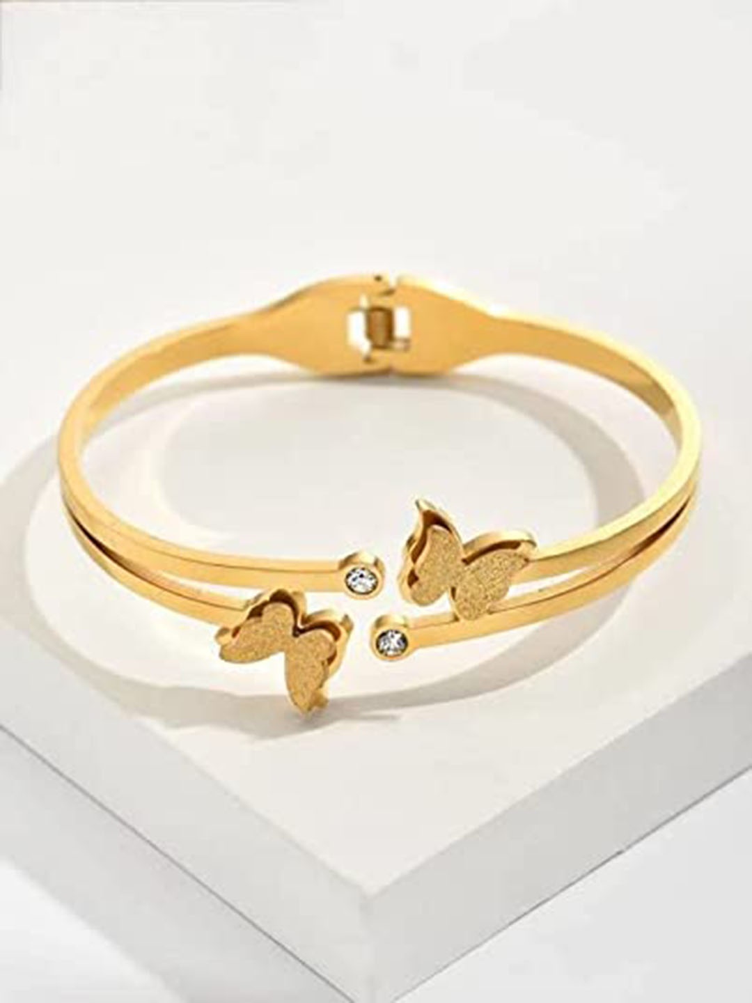 

VIEN Gold-Plated Studded Kada Bracelet