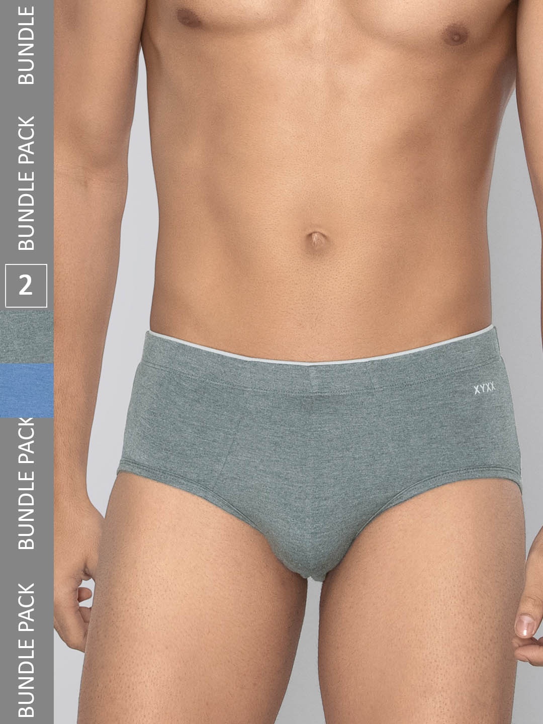 

XYXX Men Solid Pack of 2 Uno Medley IntelliSoft Micro Modal Briefs, Blue