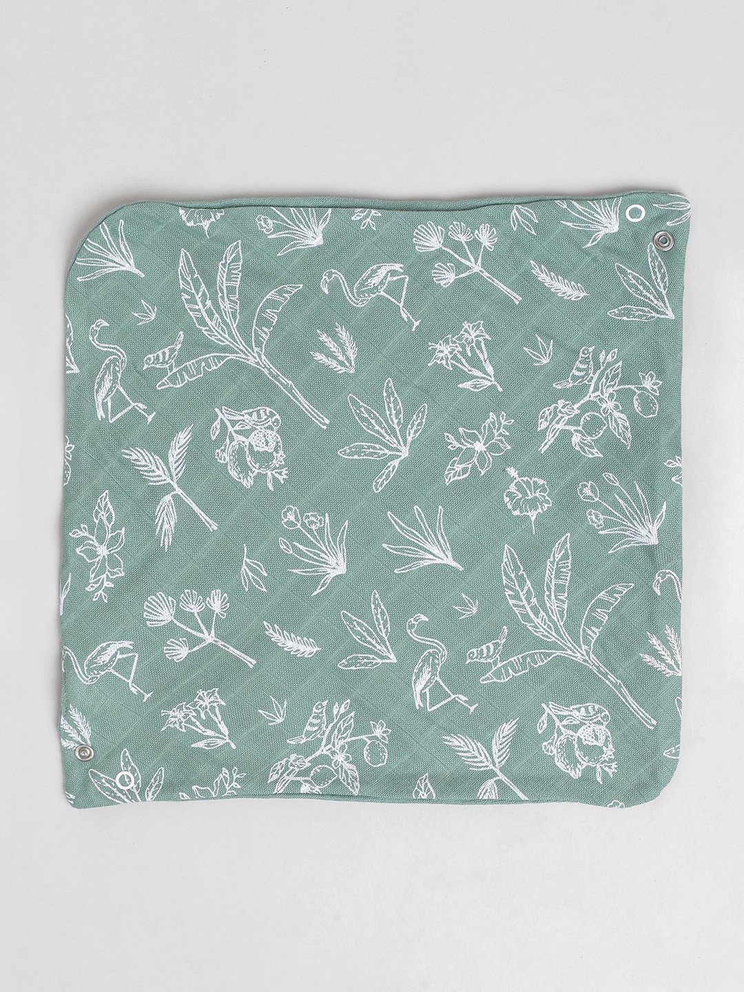 

cocoon care Infants 3-in-1 Printed Bamboo Muslin Bibs, Green