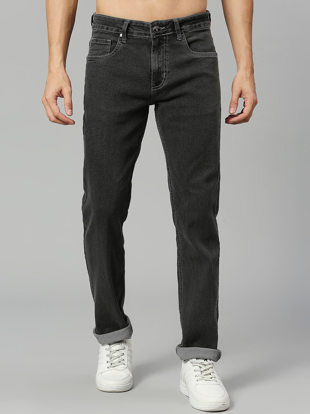 

Thomas Scott Men Smart Stretchable Jeans, Grey