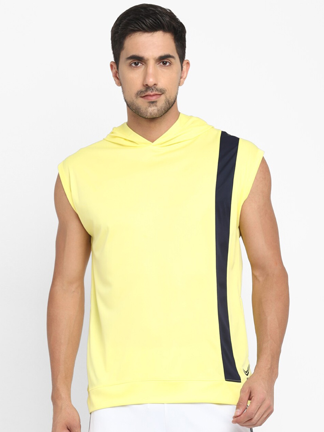 

Yuuki Hooded Sleeveless Antimicrobial Sports T-shirt, Yellow