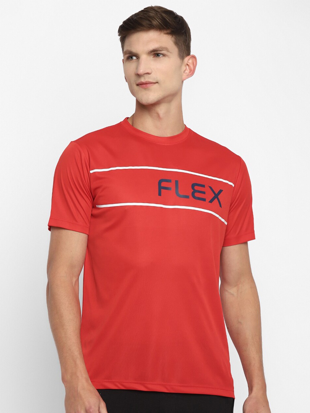 

Yuuki Typography Printed Antimicrobial Sports T-shirt, Red