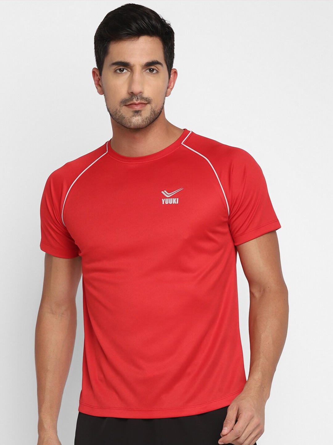 

Yuuki Reglan Sleeves Antimicrobial Sports T-shirt, Red