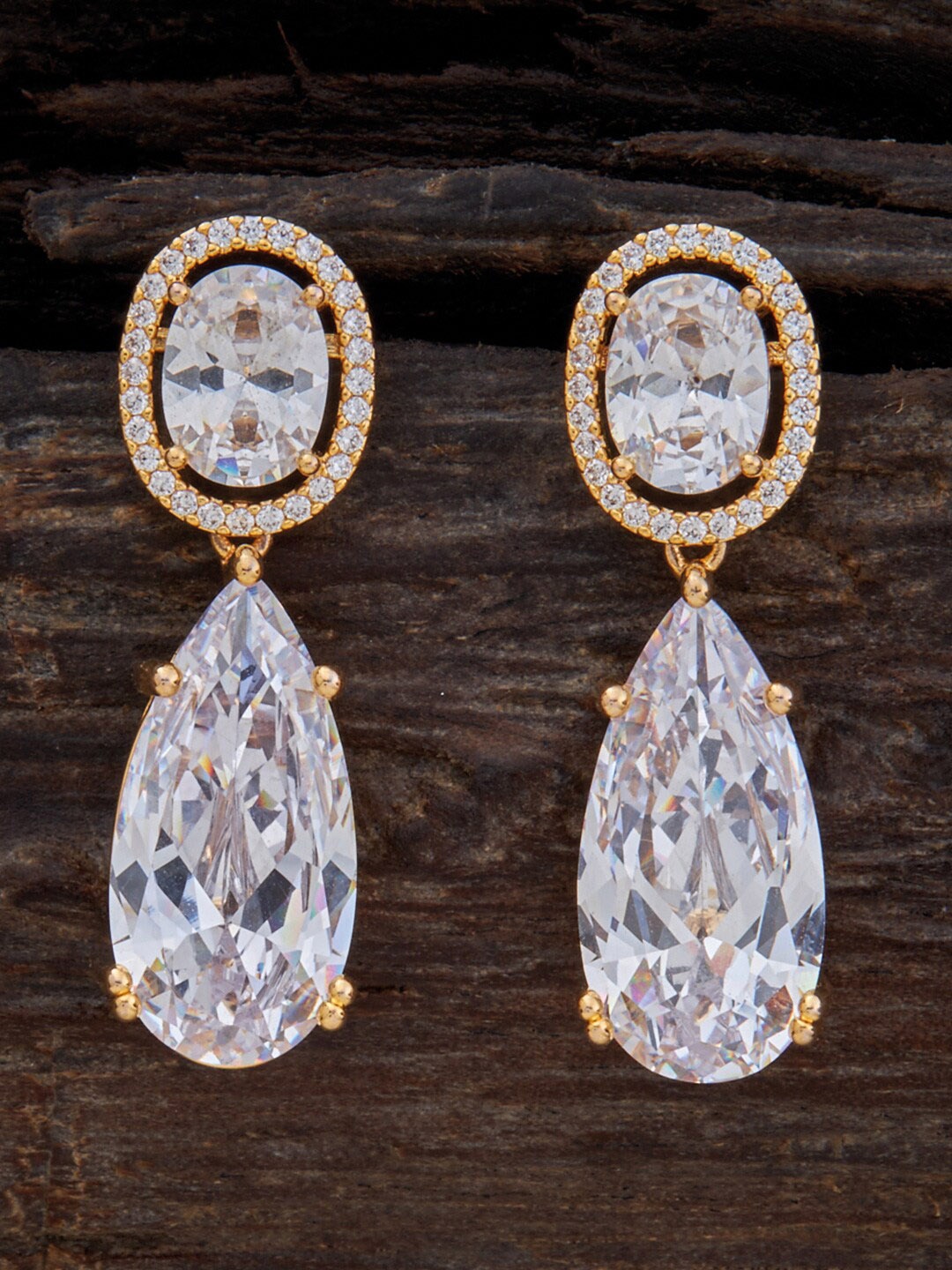 

Kushal's Fashion Jewellery Gold-Plated Contemporary Drop Earrings