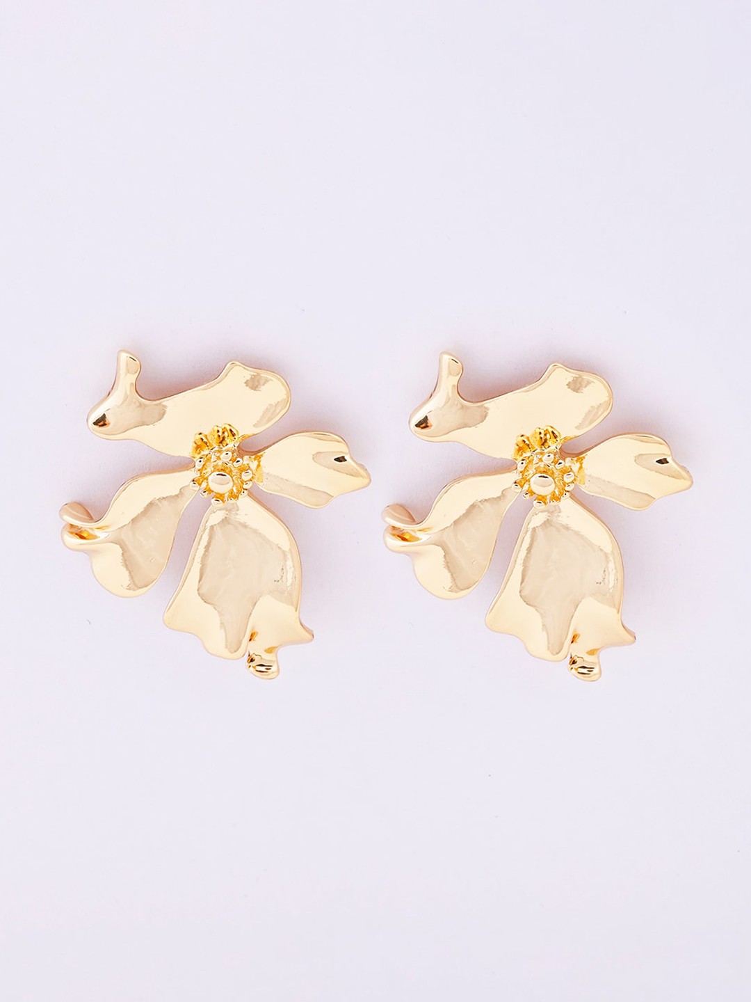 

XPNSV Gold-Toned Contemporary Studs Earrings