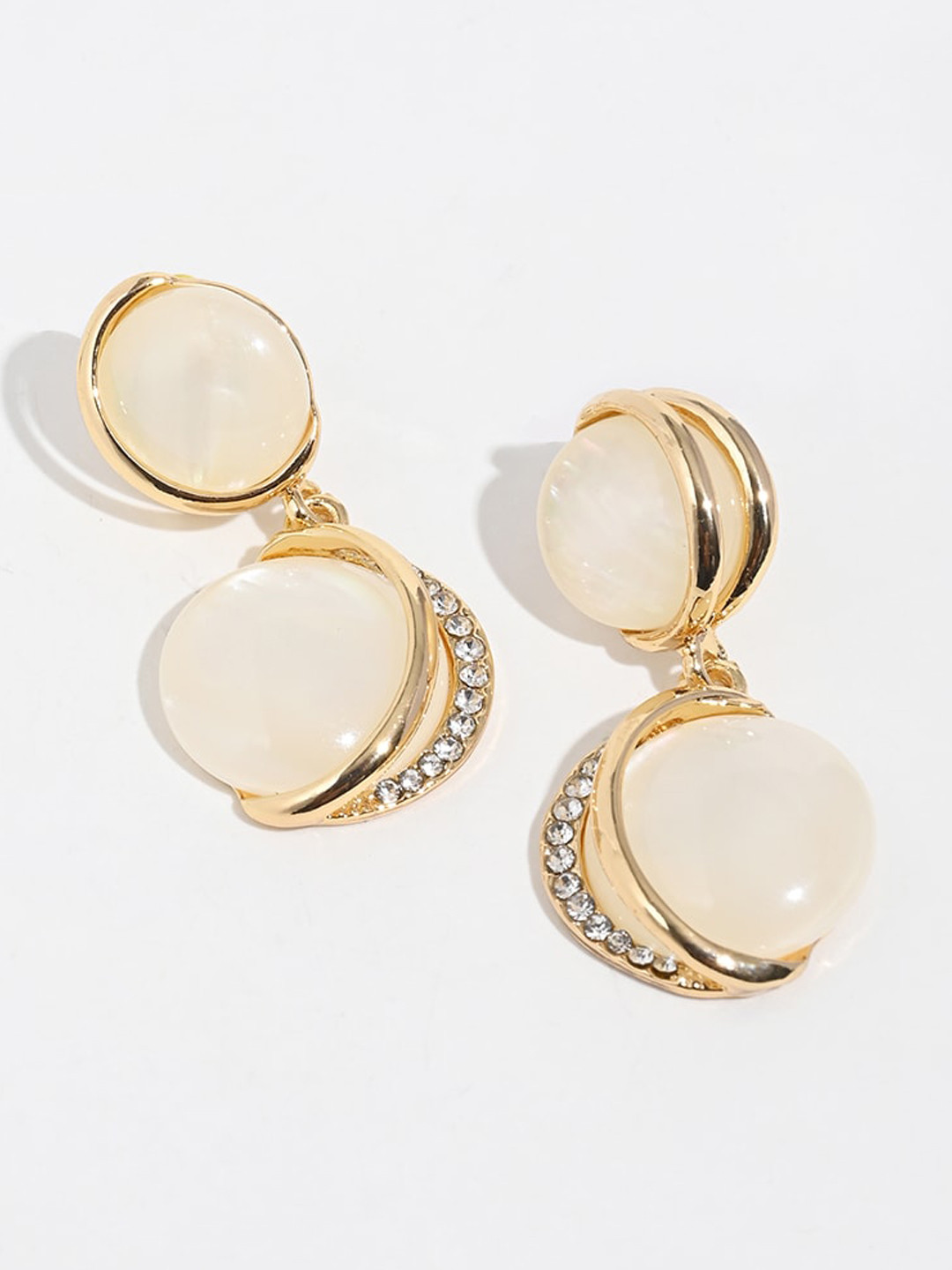 

XPNSV Artificial Beads Contemporary Drop Earrings, Gold